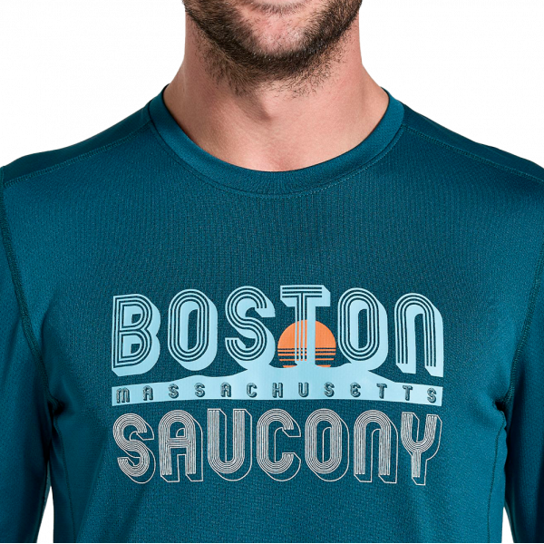 Чоловічий лонгслів Saucony STOPWATCH GRAPHIC LONG SLEEVE