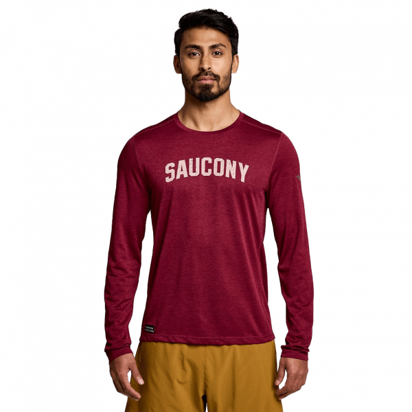 Чоловіча футболка Saucony STOPWATCH GRAPHIC LONG SLEEVE