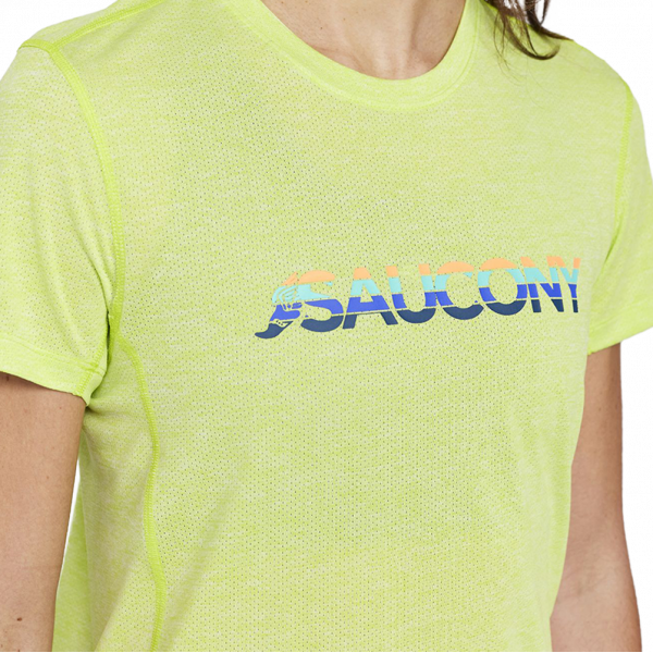 Жіноча футболка Saucony STOPWATCH GRAPHIC SHORT SLEEVE