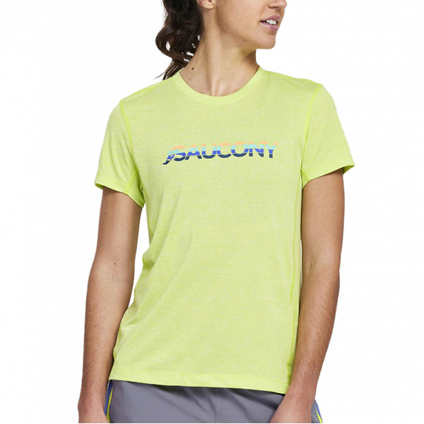 Жіноча футболка Saucony STOPWATCH GRAPHIC SHORT SLEEVE