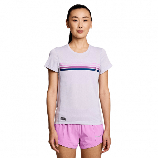 Жіноча футболка Saucony STOPWATCH GRAPHIC SHORT SLEEVE