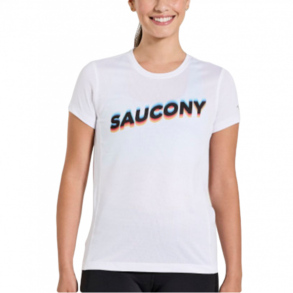 Жіноча футболка Saucony STOPWATCH GRAPHIC SHORT SLEEVE