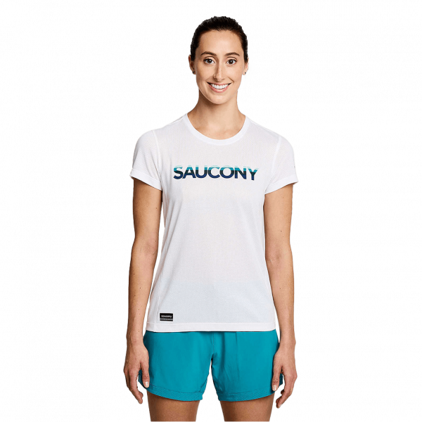 Жіноча футболка Saucony STOPWATCH GRAPHIC SHORT SLEEVE