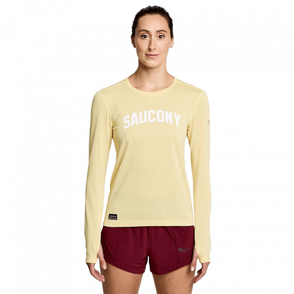 Жіноча футболка Saucony STOPWATCH GRAPHIC LONG SLEEVE